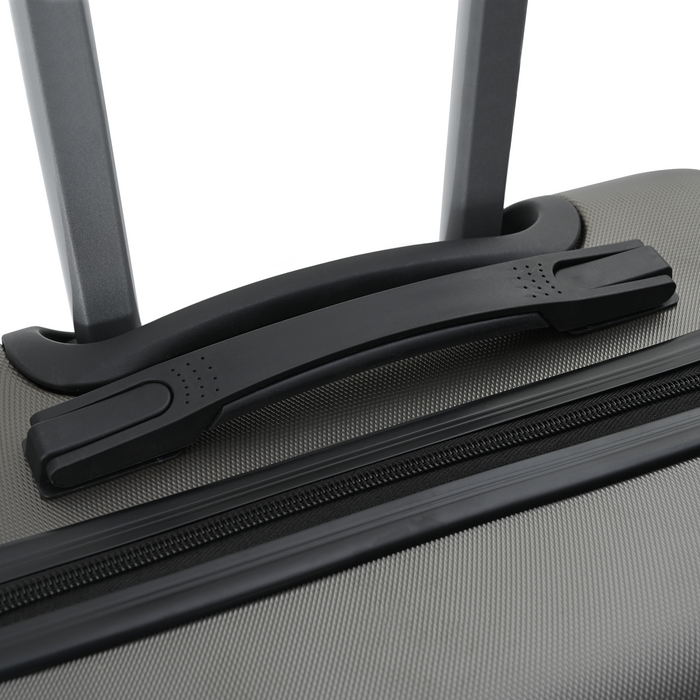 Set di valigie 3 pezzi rigido grigio scuro 20'' 24'' 28'' ABS