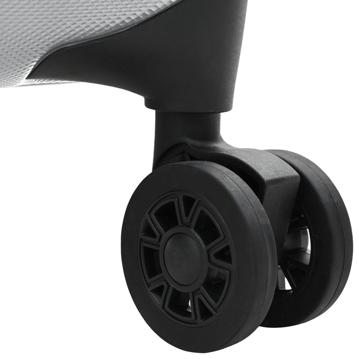 Valigia Pieghevole Rigida 20 pollici Argento 34 x 23 x 55.5 cm ABS