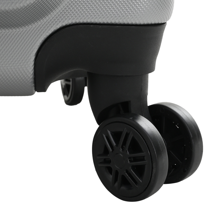 Set di valigie 3 pcs Bagaglio rigido Argento 20'' 24'' 28'' ABS