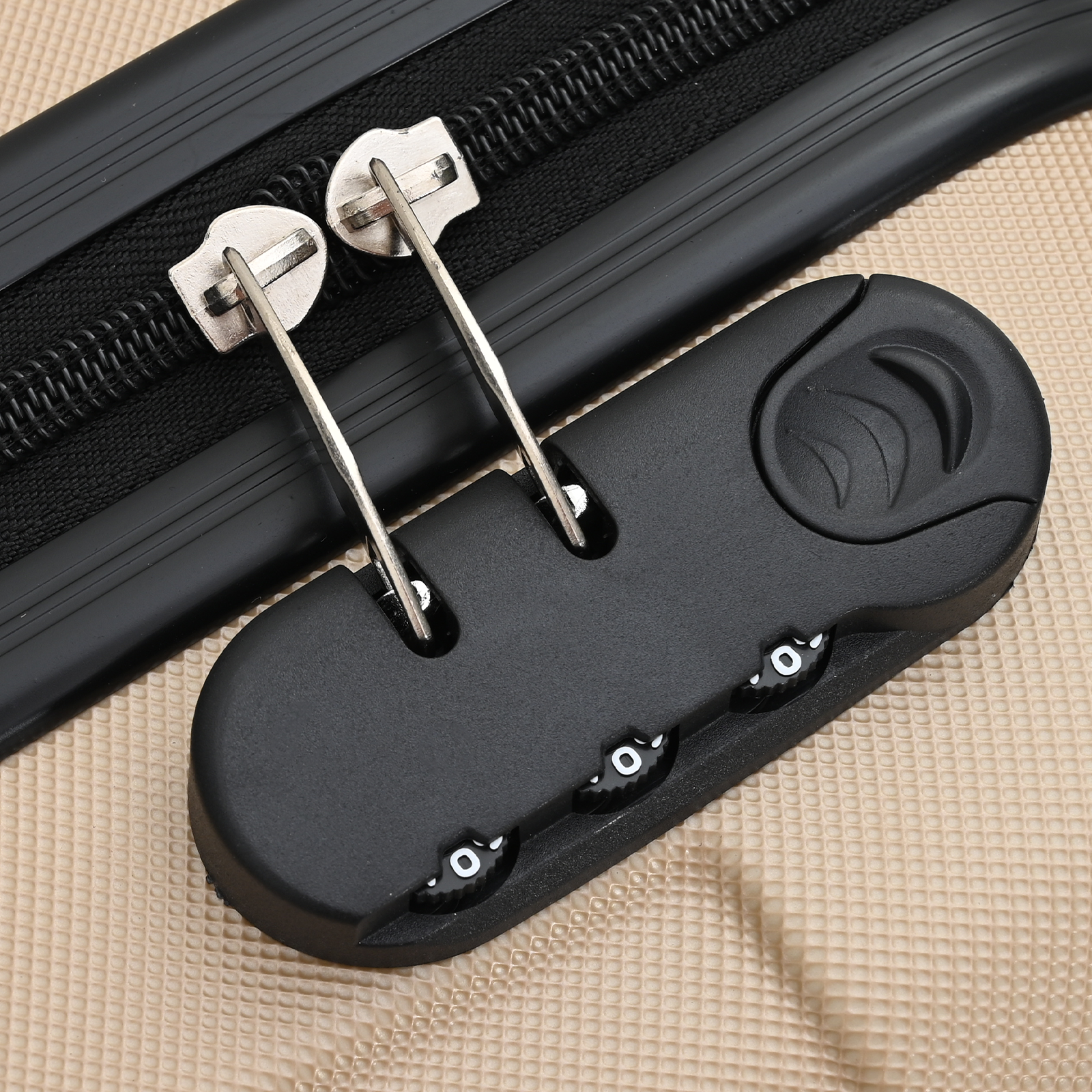 Set di valigie 3 pcs Valigia rigida Champagne 20'' 24'' 28'' ABS