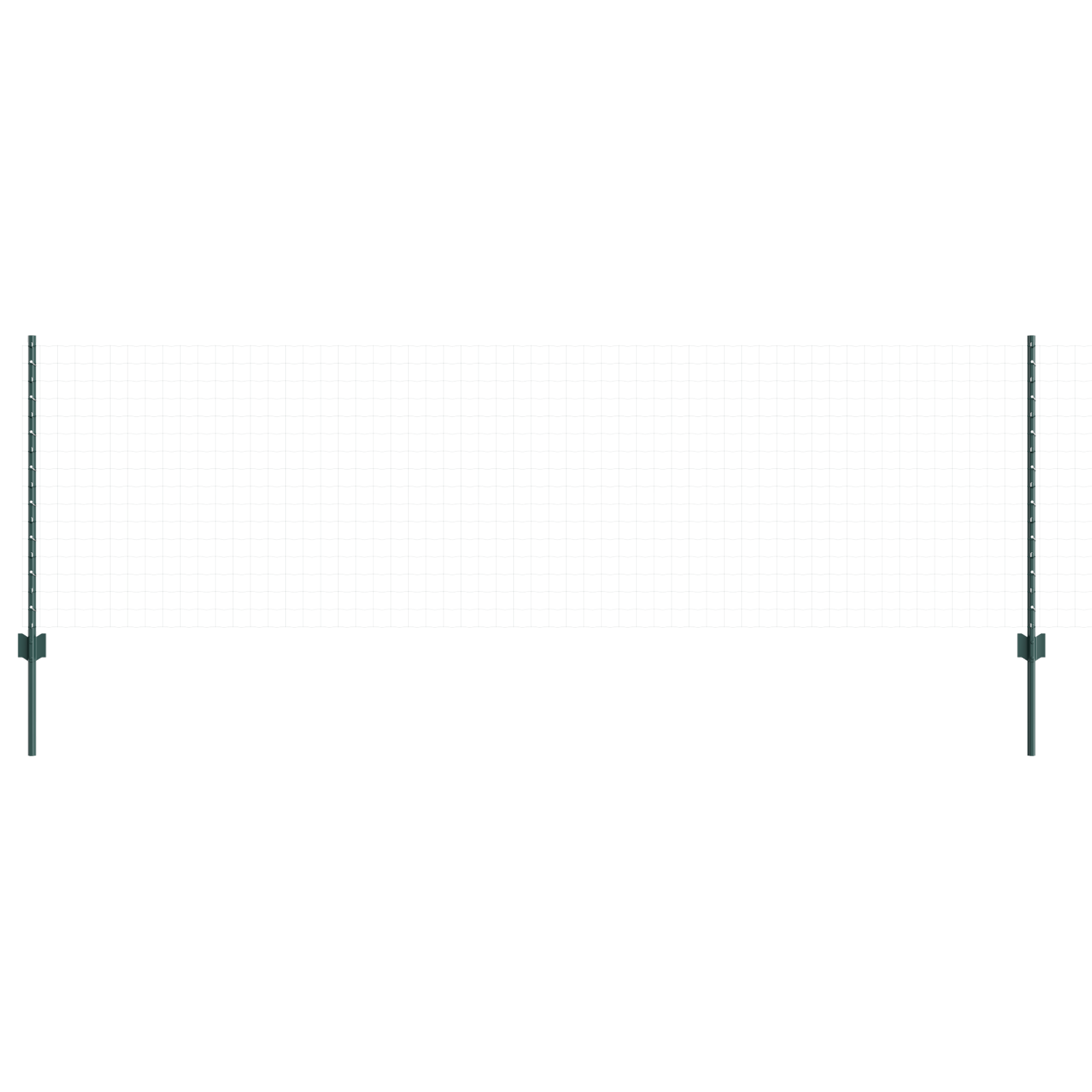 Pali Recinzione 5 pcs Canale U Verde 80 cm Acciaio