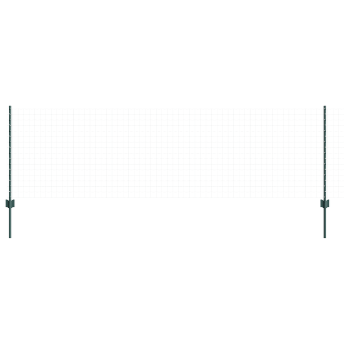 Pali Recinzione 5 pcs Canale U Verde 80 cm Acciaio