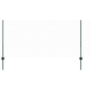 Pali per Recinzione 11 pcs U-Channel Verde 100 cm Acciaio