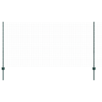 Pali di Recinzione 5 pcs Canale a U Verde 120 cm Acciaio