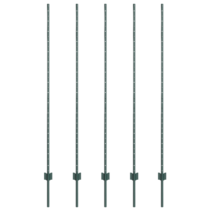 Pali 5 pcs U-Channel Verde 150 cm Acciaio
