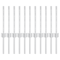 Pali per recinzione 11 pcs U-Channel 40 cm Acciaio zincato