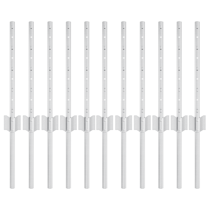 Pali per recinzione 11 pcs U-Channel 40 cm Acciaio zincato