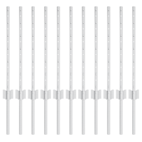 Pali per Recinzione 11 pz Canale a U 60 cm Acciaio Zincato