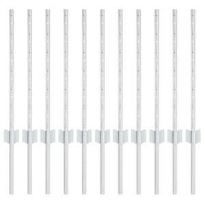 Pali per Recinzione 11 pz Canale a U 60 cm Acciaio Zincato