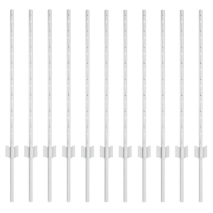 Pali per Recinzione 11 pcs U-Channel 80 cm Acciaio Zincato