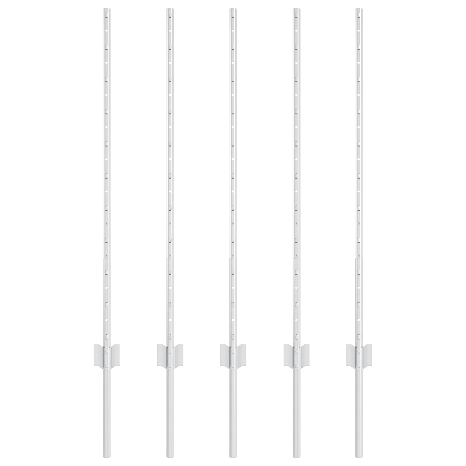 Pali per Recinzione 10 pz Canale a U 100 cm Acciaio Zincato