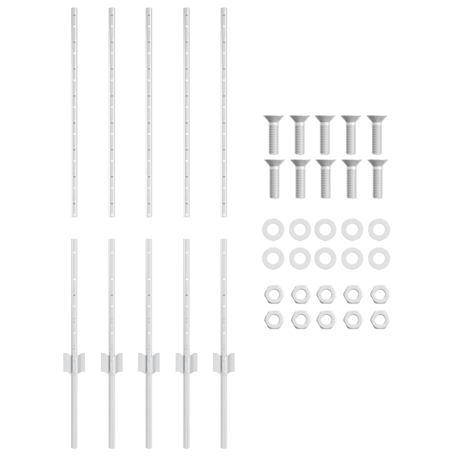 Pali per Recinzione 10 pz Canale a U 100 cm Acciaio Zincato