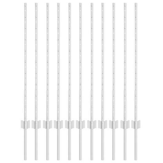 Pali di Recinzione 22 pz Canale U 100 cm Acciaio Zincato