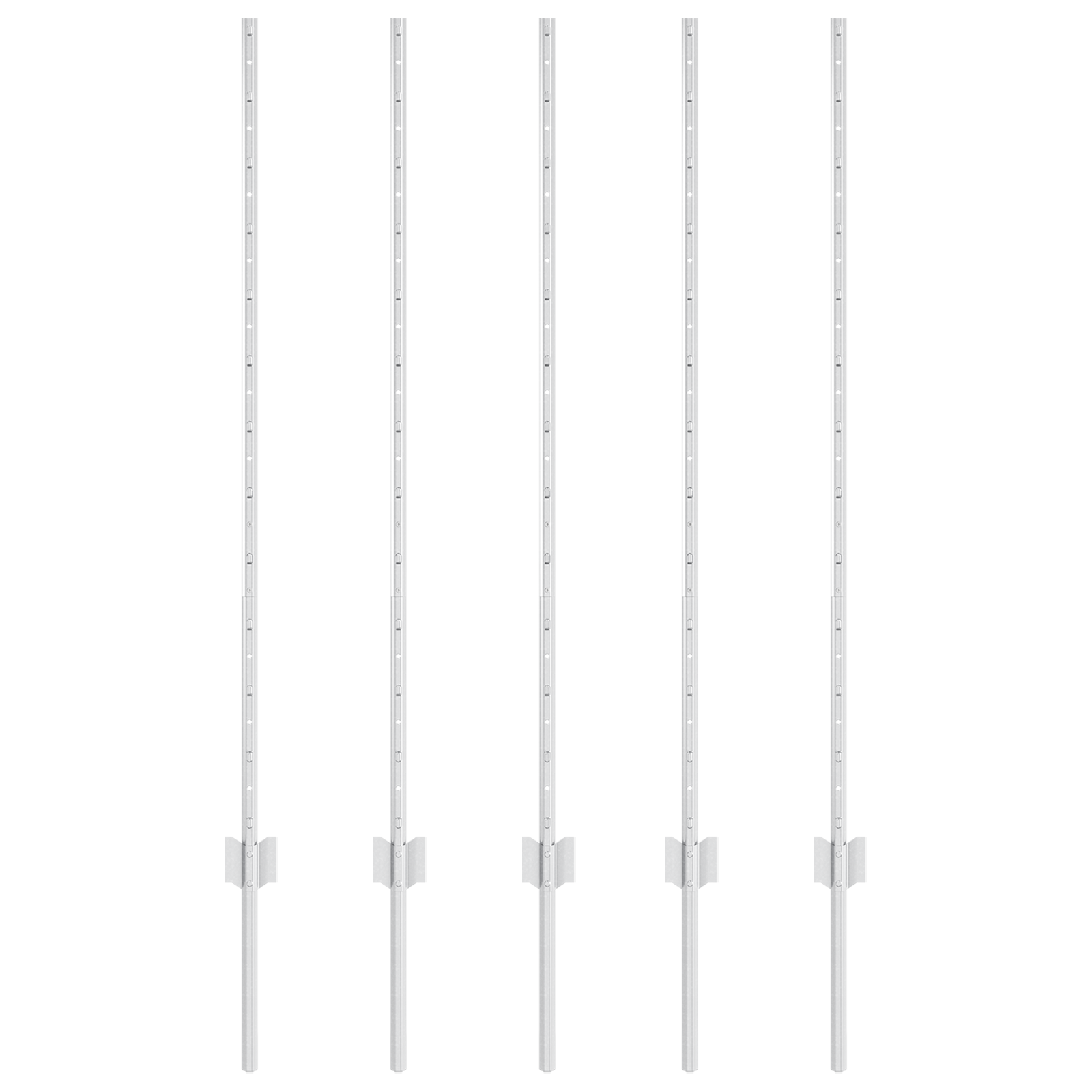 Pali per Recinzione 10 pcs U-Channel 120 cm Acciaio Zincato