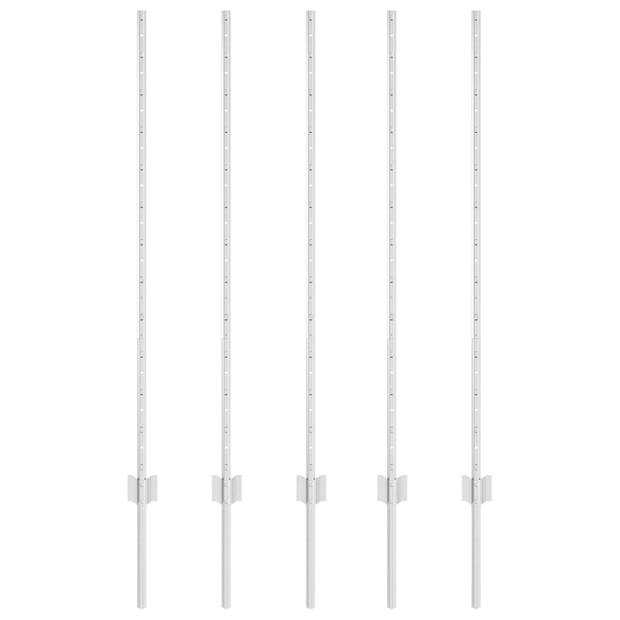 Pali per Recinzione 10 pcs U-Channel 120 cm Acciaio Zincato