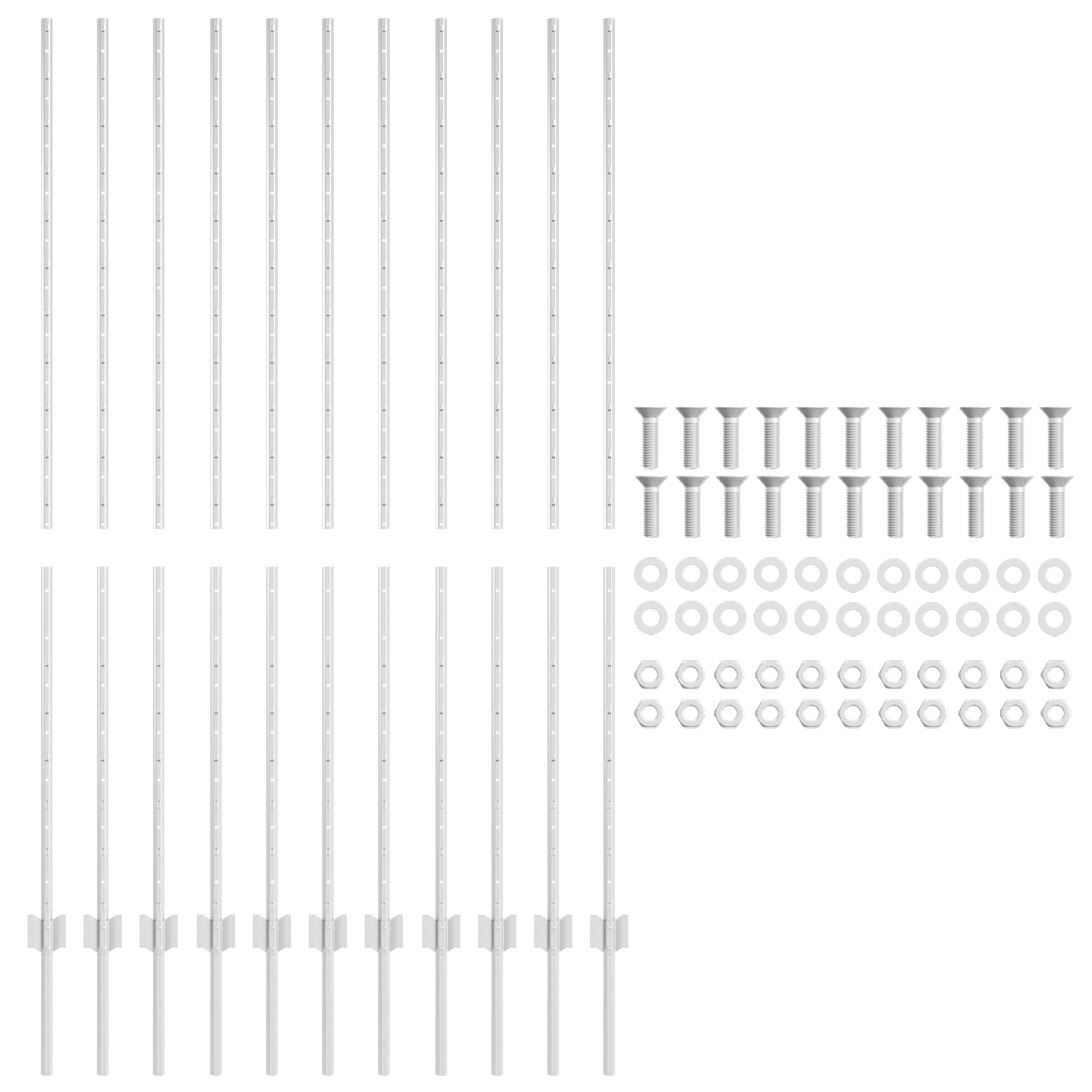 Posti recintivi 22 pcs U-Channel 160 cm Acciaio zincato