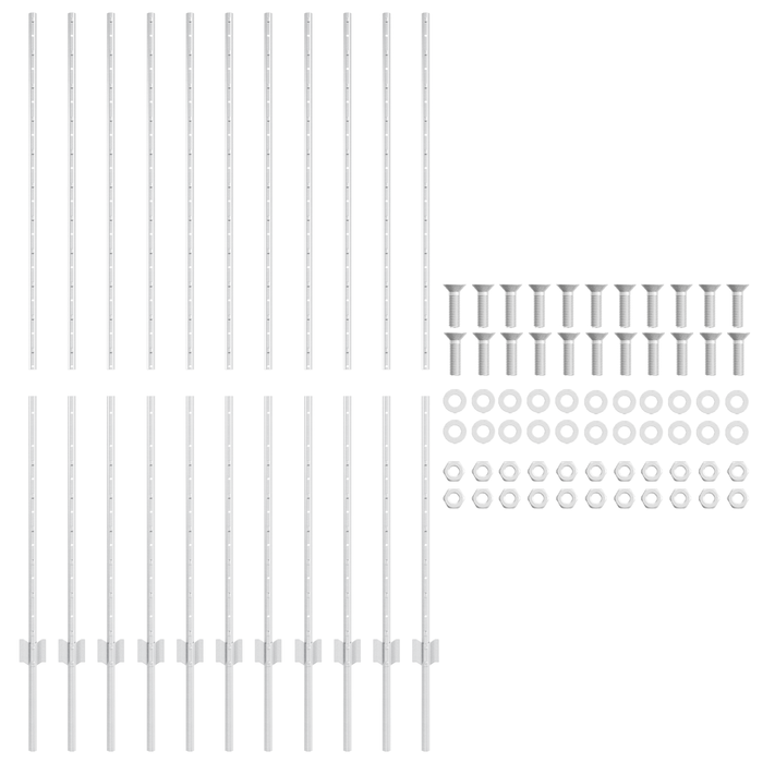 Posti recintivi 22 pcs U-Channel 160 cm Acciaio zincato