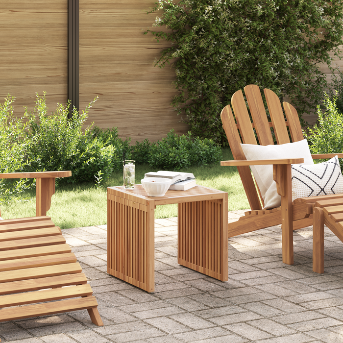 Tavolo Laterale da Giardino 45x42.5x45 cm Legno Massello di Teak