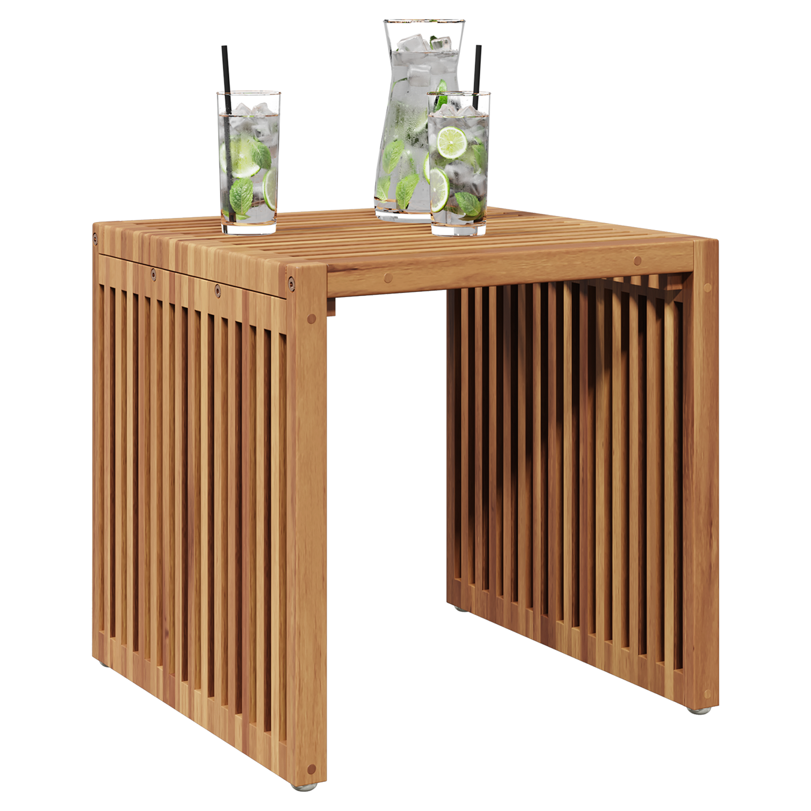 Tavolo Laterale da Giardino 45x42.5x45 cm Legno Massello di Teak