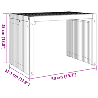 Tavolino da Giardino 50x32.5x35 cm Legno Massello di Teak