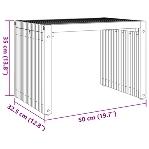 Tavolino da Giardino 50x32.5x35 cm Legno Massello di Teak