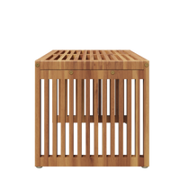 Tavolino da giardino 70x37,5x35,5 cm in legno massello di teak