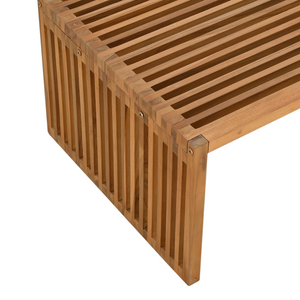 Tavolo Laterale da Giardino 90x49.7x36 cm Legno Massello Teak