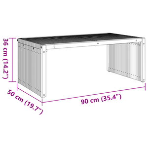 Tavolo Laterale da Giardino 90x49.7x36 cm Legno Massello Teak