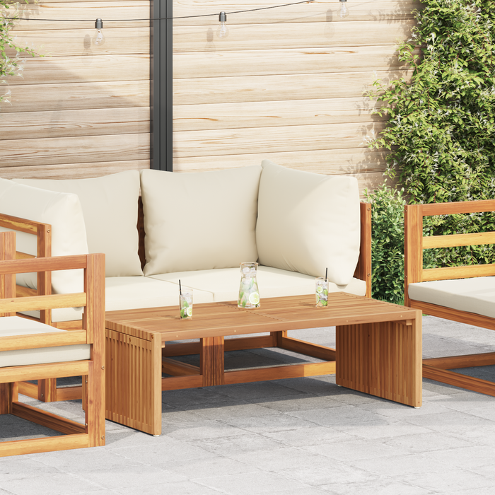 Tavolo Laterale da Giardino 110x55x35.5 cm Legno Massello di Teak