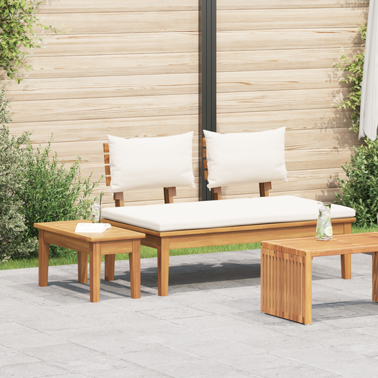 Set Panchina da Giardino in Legno Massello di Teak