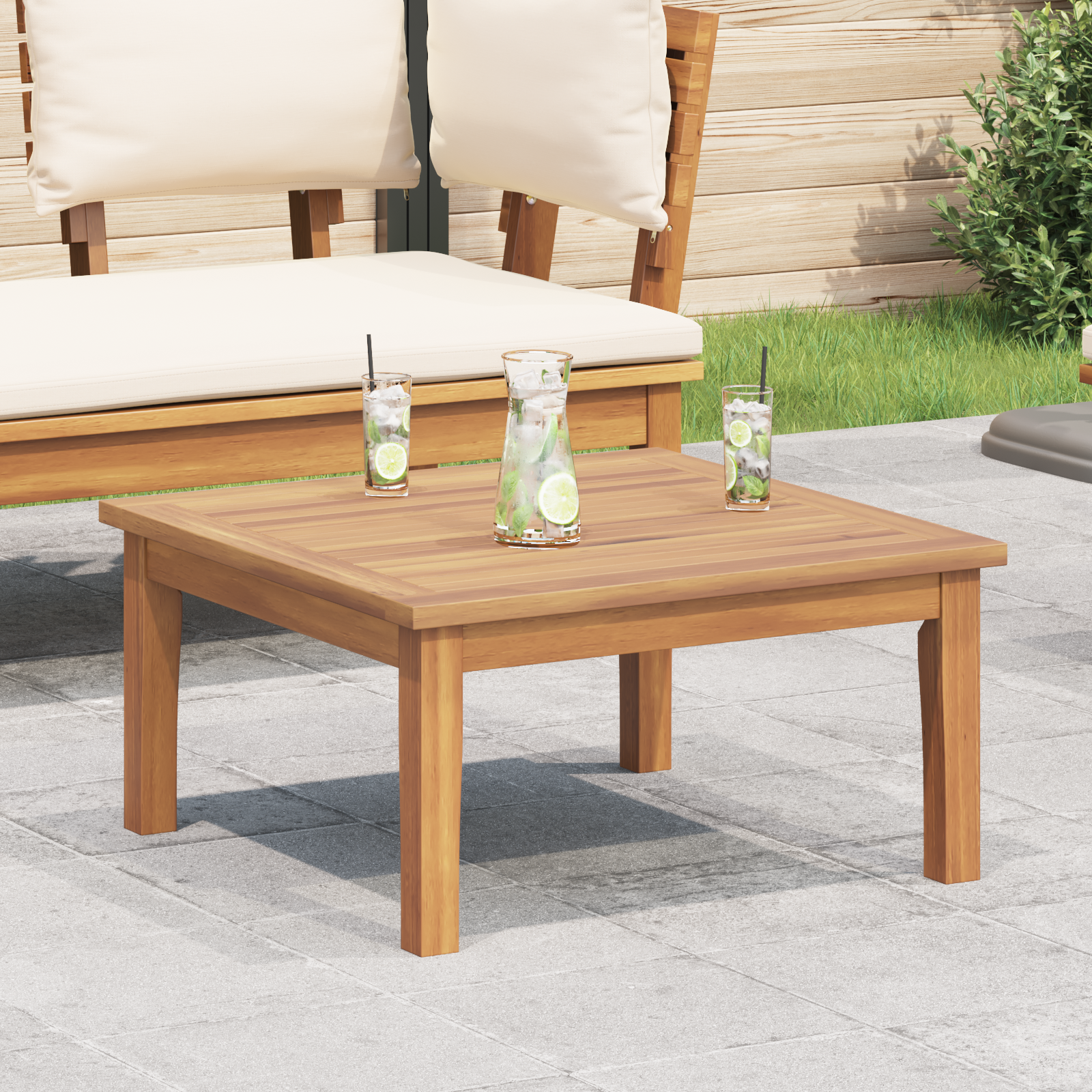 Tavolo da Giardino 60x60x30 cm Legno Massello Teak