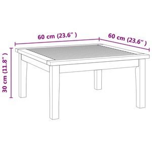 Tavolo da Giardino 60x60x30 cm Legno Massello Teak