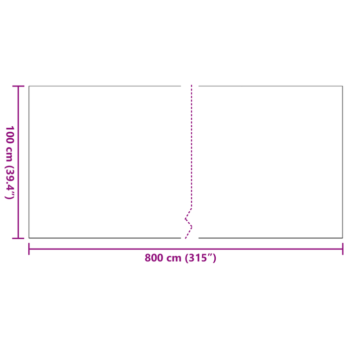 Prato Artificiale Nero 1x8 m 40 mm