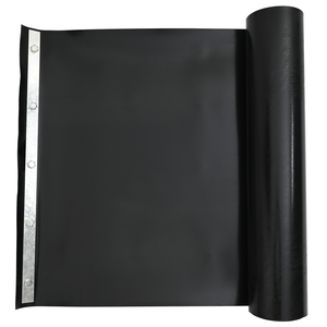 barriera radice  con rotaie di collegamento nera 0,7x15 m 1,5 mm HDPE