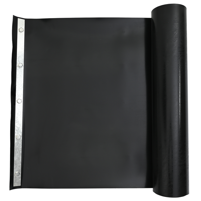 barriera radice  con rotaie di collegamento nera 0,7x15 m 1,5 mm HDPE