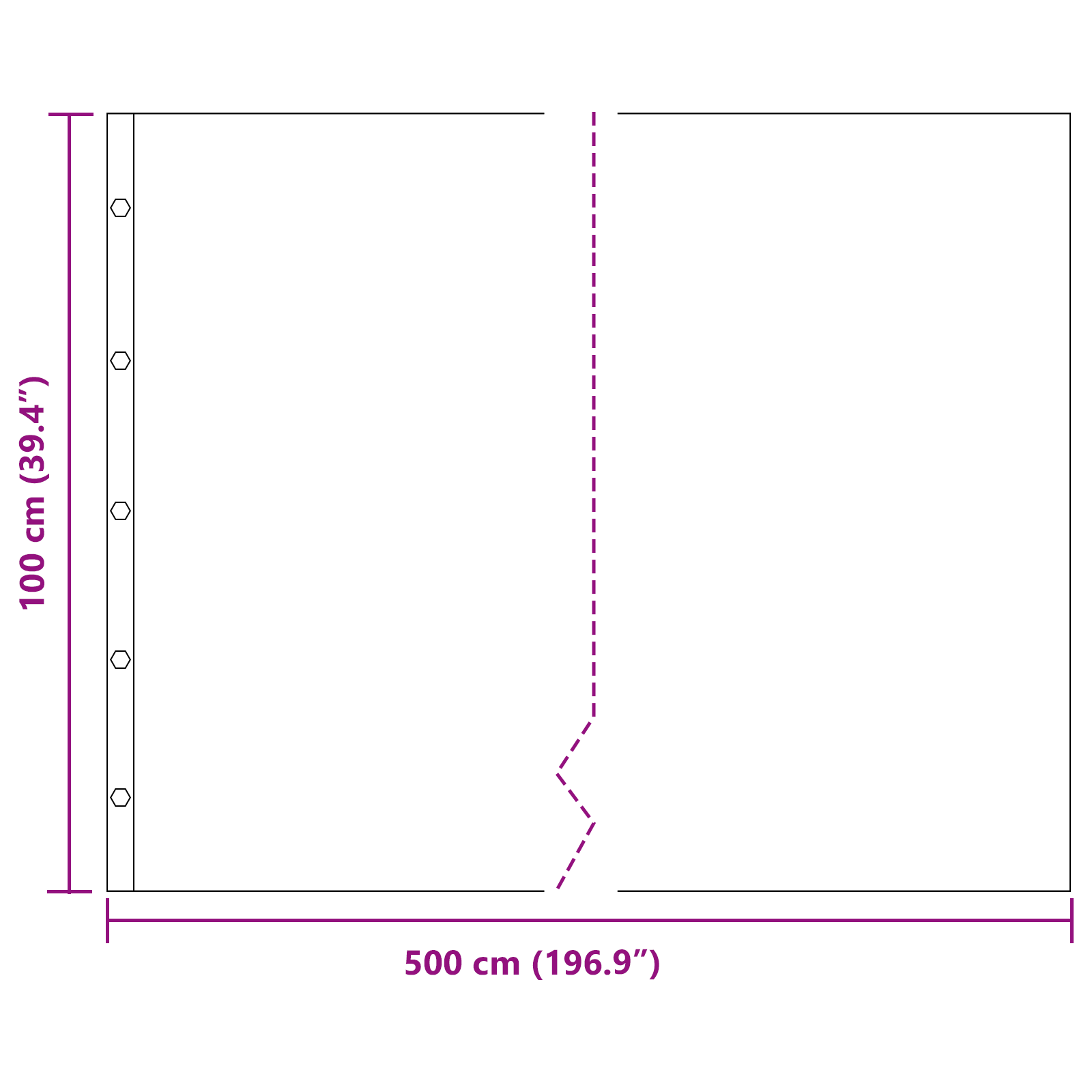 Barriera per radici  con guide di collegamento Nera 1x5 m 1,5 mm HDPE