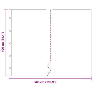 Barriera per radici  con guide di collegamento Nera 1x5 m 1,5 mm HDPE