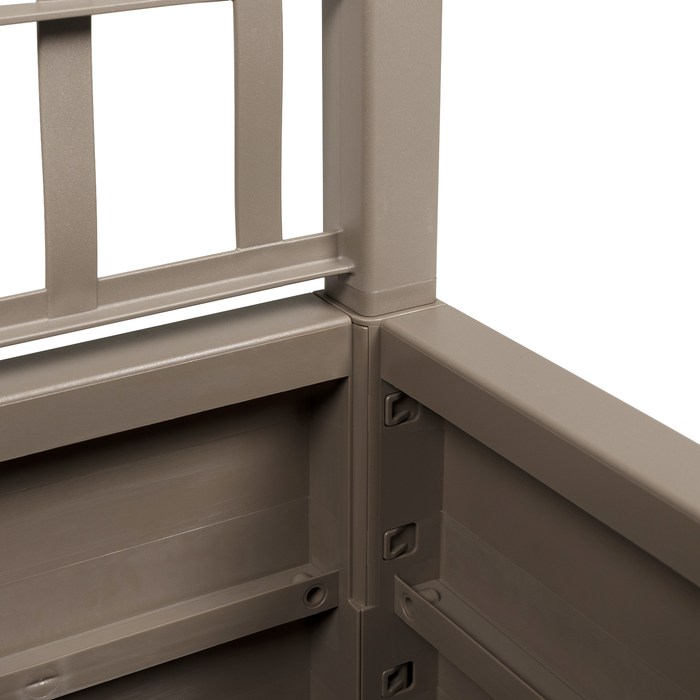 Fioriera da Giardino con Trellis Marrone Chiaro 36x36x140 cm in PP