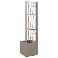 Fioriera da Giardino con Trellis Marrone Chiaro 36x36x140 cm in PP