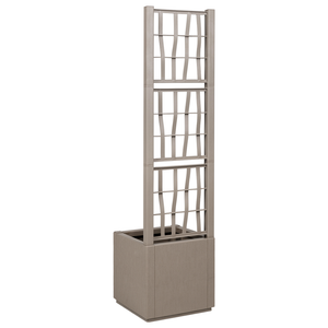 Fioriera da Giardino con Trellis Marrone Chiaro 36x36x140 cm in PP