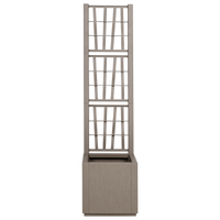 Fioriera da Giardino con Trellis Marrone Chiaro 36x36x140 cm in PP
