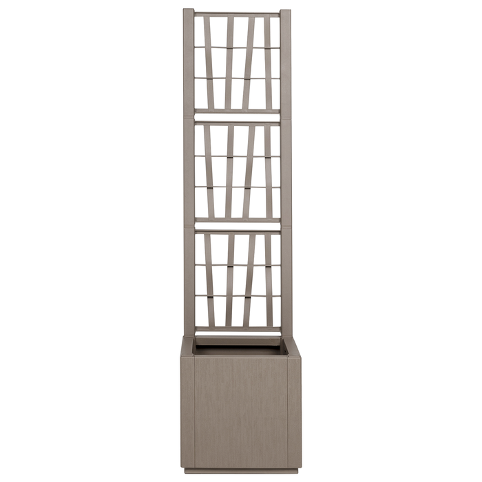 Fioriera da Giardino con Trellis Marrone Chiaro 36x36x140 cm in PP