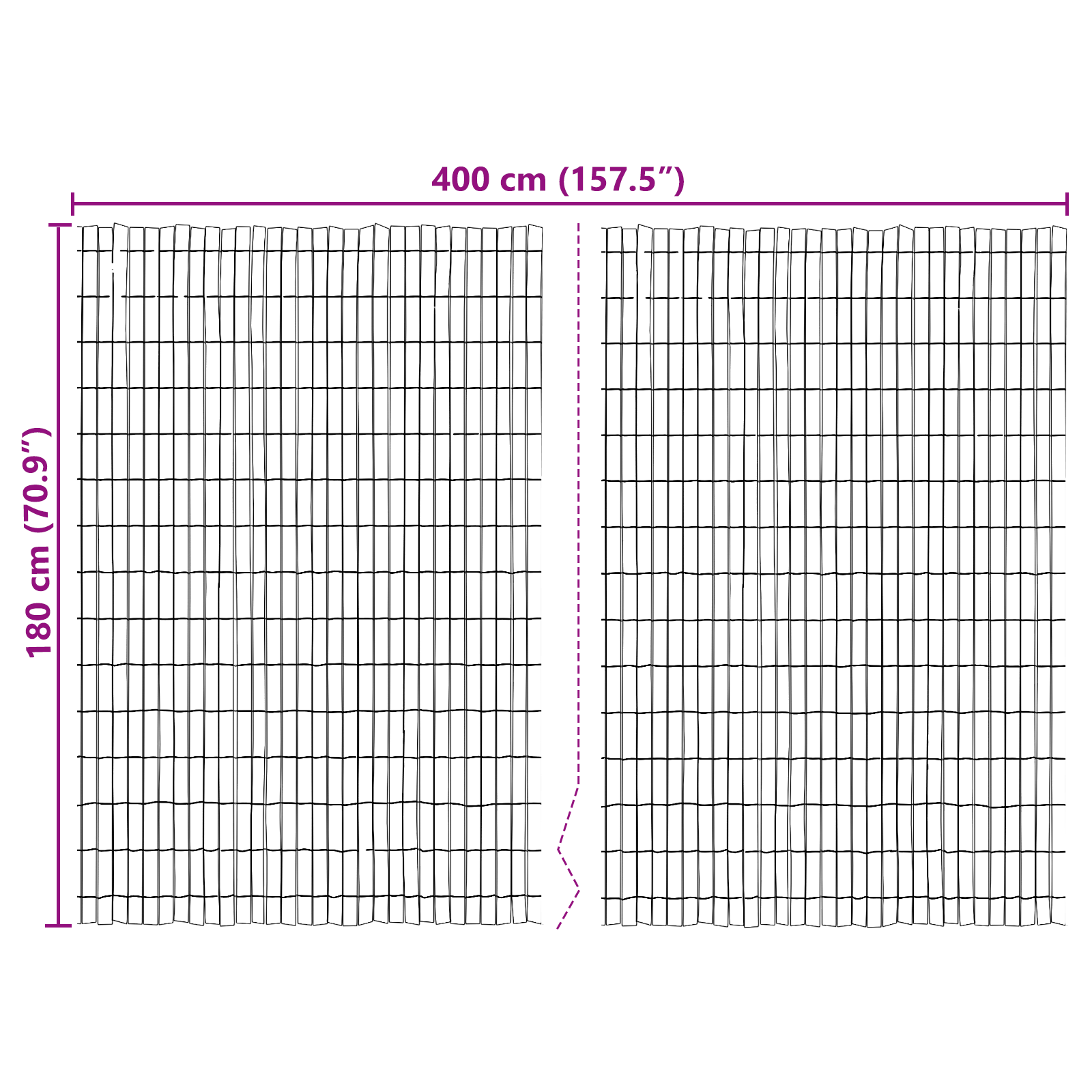 Recinzione Bark  400x125 cm