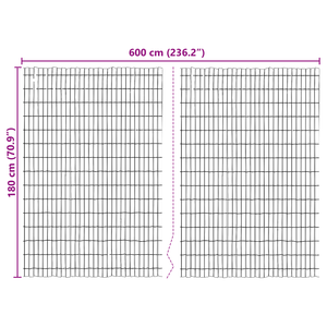 Recinzione in legno 600x125 cm