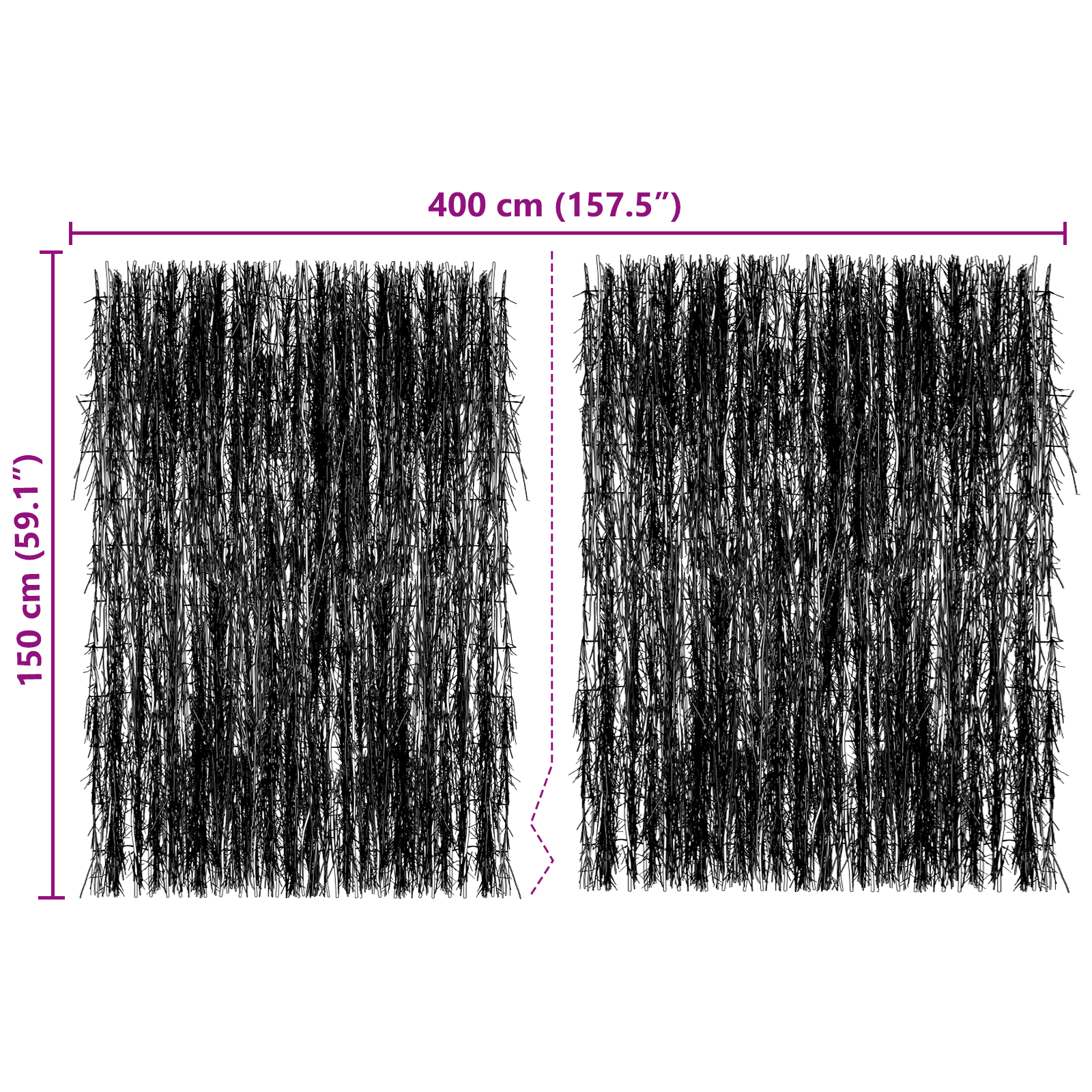 Recinzione in Rami di Vite 400x150 cm