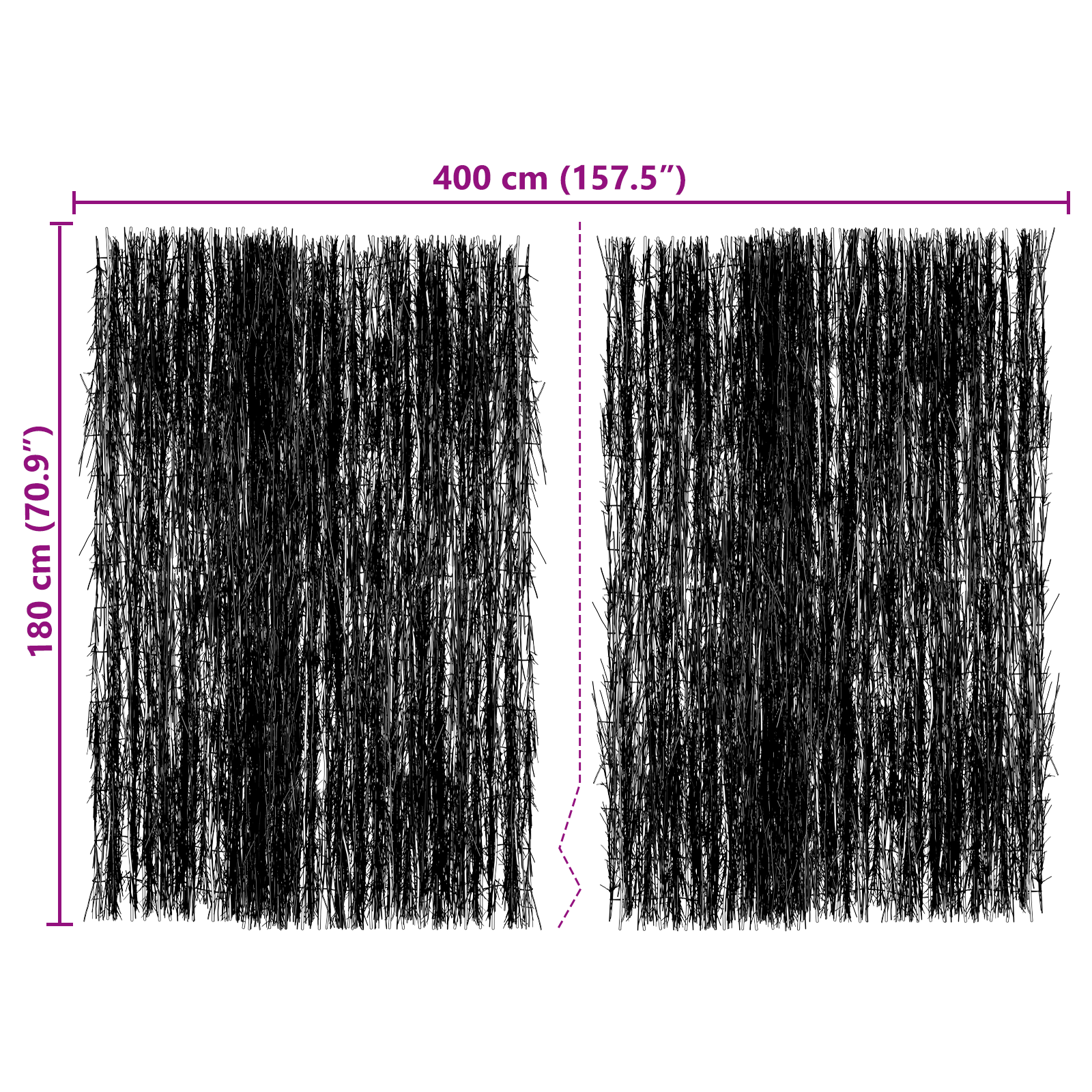 Recinzione in Rami di Vite 400x180 cm