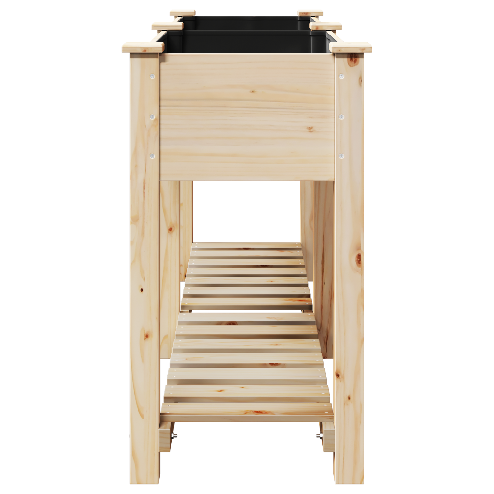 Piantana da Giardino  con Scaffale 161x43x76 cm in Legno Massello di Pino