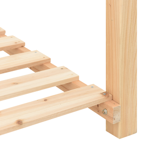 Vasca da giardino  con ripiani 155x59x76 cm in legno massello di abete