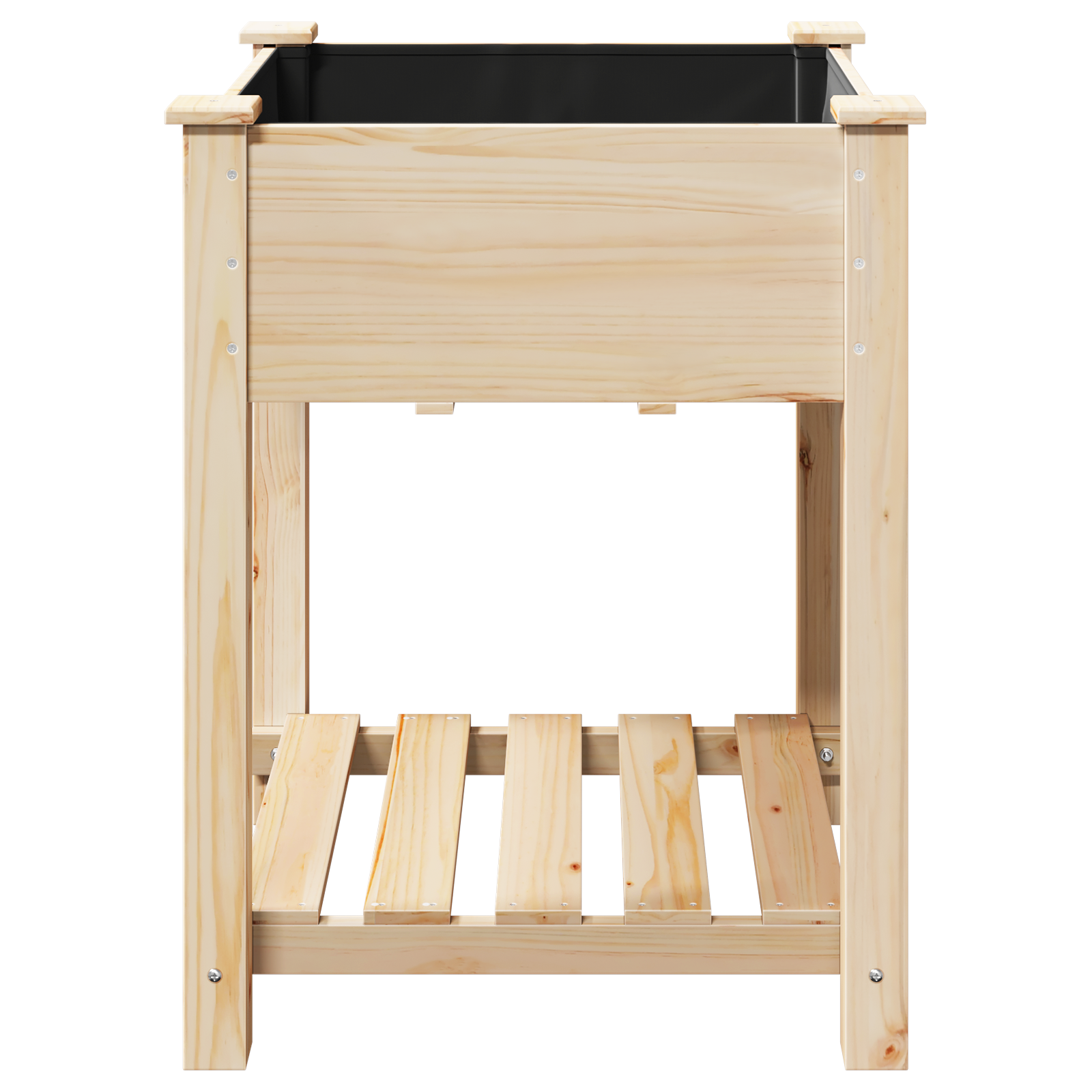 Piantana da Giardino  con Ripiano 60x60x76 cm in Legno Massello di Abete