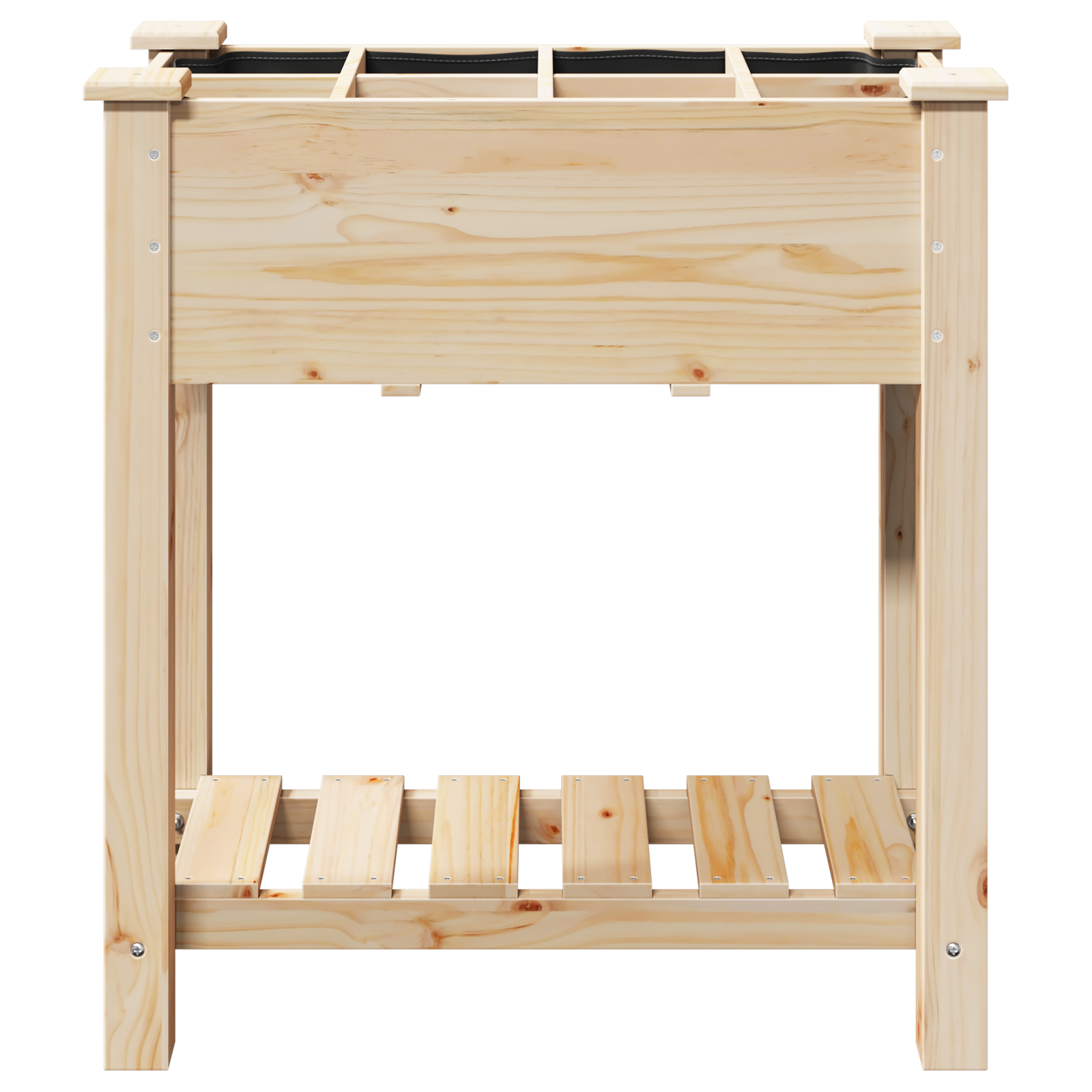 Fioriera per Giardino con Griglie 71x37x76 cm in Legno Massello di Pino